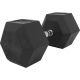 Gorilla Sports Hatszögletű gumírozott súlyzó 47,5 kg