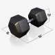 Gorilla Sports Hatszögletű gumírozott súlyzó 47,5 kg