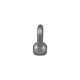 Gorilla Sports Kettlebell öntöttvas súlyzó szürke 2 kg