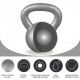 Gorilla Sports Kettlebell öntöttvas súlyzó szürke 2 kg