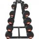 Gorilla Sports Kétkezes súlyzó állvány + súlyzók 282,5 kg