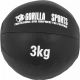 Gorilla Sports Bőr medicinlabda szett fekete 6 kg 3 db