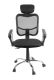 Irodai szék állítható fejtámlával fekete