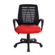 Irodai szék hálós háttámlával és piros ülőfelülettel