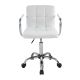 Forgó irodai szék króm karfával fehér
