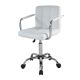 Forgó irodai szék króm karfával fehér
