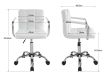 Forgó irodai szék króm karfával fehér