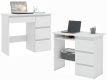 Számítógépes íróasztal fiókkal fehér