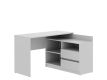 Számítógépes sarok íróasztal fiókokkal fehér