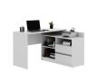 Számítógépes sarok íróasztal fiókokkal fehér