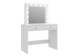 Sminkasztal 12 LED fehér 2 fiókkal