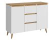 Komód skandináv 120 cm szín fehér tölgy craft