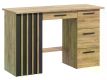 Iróasztal 120 cm4 fiókkal szín: tölgy/fekete