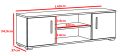 Fa TV-szekrény polccal és ajtókkal 140 cm