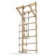 Gyerek fa létrák vízszintes rúddal, gyűrűkkel, kötéllétrával