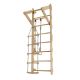 Gyerek fa létrák vízszintes rúddal, gyűrűkkel, kötéllétrával