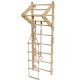 Gyerek fa létrák vízszintes rúddal, gyűrűkkel, kötéllétrával