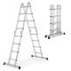 Alumínium összecsukható létra 3,6 m 4 részes 6 fokos 150 kg