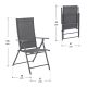 Összecsukható kerti szék Calena 2 db antracit állítható