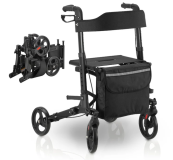 Összecsukható alumínium járókeret Vital üléssel és táskával