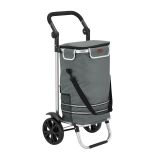 Szürke bevásárlókocsi két kerékkel könnyű váz 25 kg