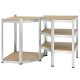 Sarokpolc garázsba 5 polc 180 x 70 x 40–70 cm 875 kg