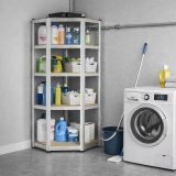 Sarokpolc garázsba 5 polc 180 x 70 x 40–70 cm 875 kg