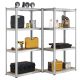 Easy tároló polc készlet 2 db 4 polcos fém és MDF 160x80