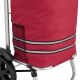 Könnyű piros bevásárlókocsi hálós zsebbel