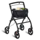 Mobil járókeret fék/tálca és táska aluminium fekete