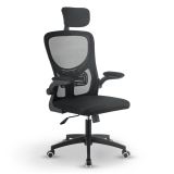 Ergonomikus irodai szék  fejtámlával fekete