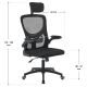 Ergonomikus irodai szék  fejtámlával fekete