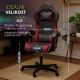Ergonomikus gamer szék fekete/piros párnákkal