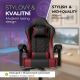 Ergonomikus gamer szék fekete/piros párnákkal