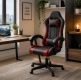 Ergonomikus gamer szék fekete/piros párnákkal
