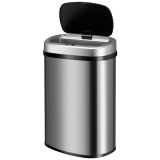 Automatikus érintésmentes hulladékgyűjtő 50 L ezüst