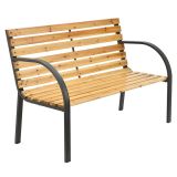 Kerti pad 120 cm fa/acél 2 személyes