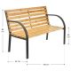 Kerti pad 120 cm fa/acél 2 személyes