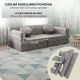 Designer moduláris gyerekkanapé 150 cm szürke