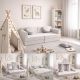 Design moduláris gyerek kanapé 150 cm világos bézs