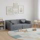 Designer moduláris gyerekkanapé 150 cm zsálya zöld