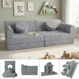 Designer moduláris gyerekkanapé 150 cm zsálya zöld