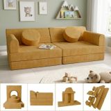 Designer moduláris gyerekkanapé 150 cm mustársárga