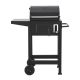 Kompakt fekete kerti grill hőmérővel 86 x 104 x 52 cm