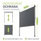 Erkély napellenző 150 x 228-316 cm UV védelemmel szürke