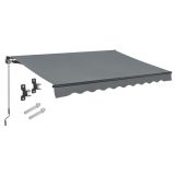 Kültéri napellenző 300x 250 cm szürke állítható dőlésszöggel