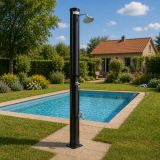 Kültéri napelemes zuhany 35 l esőztetővel és szabályozással