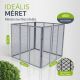 Kerti fém tartály 450 L ezüst szellős tartós