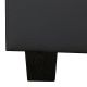 Kárpitozott modern ágy 160x200 LED és léces vázzal fekete