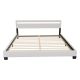 Kárpitozott modern ágy 180 x 200 LED és léces vázzal